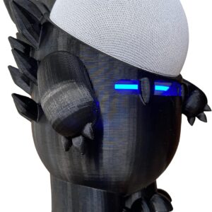 Splin Table Stand Holder Compatible with Amazon Alexa Smart Speaker Echo Dot (4th and 5th gen.) and Apple HomePod Mini, Echosaurus Style (Black)