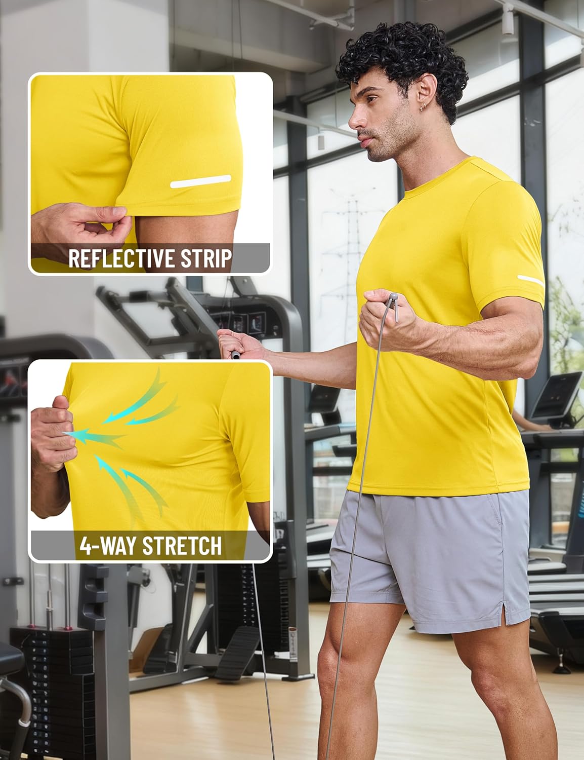 TACVASEN Men's Workout Shirts Short Sleeve Dry Fit Swim UPF 50+ Sun Shirt Crew Neck Athletic T-Shirts Gym T Shirts - Image 4