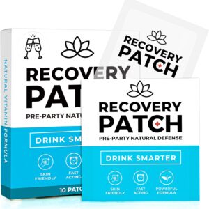 Recovery Patches 10 Pack – Wake Up Refreshed & Energized with Our 100% Natural Ingredients Patch – Individually Wrapped, Skin-Friendly & Waterproof – Enhanced Morning Formula
