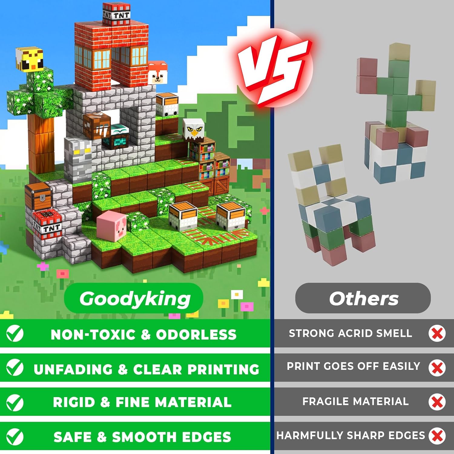 200PCS Magnetic Blocks - Forest Magnetic Building Blocks, Stacking Magnets for Kids, Strong Magnets, Sensory Toy for STEM Learning Toys for Kids 3+ Boys and Girls Christmas Birthday Creative Gifts - Image 4