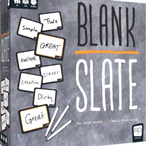 USAOPOLY BLANK SLATE, Where Great Minds Think Alike, Fun Family-Friendly Board Game, Word Association Party Game, Easy to Learn, Fun to Play Family Game Night, 3-8 Players, Ages 8+