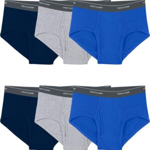 Fruit of the Loom mens Underwear Briefs, Tag Free & Moisture Wicking, Assorted Color Multipacks