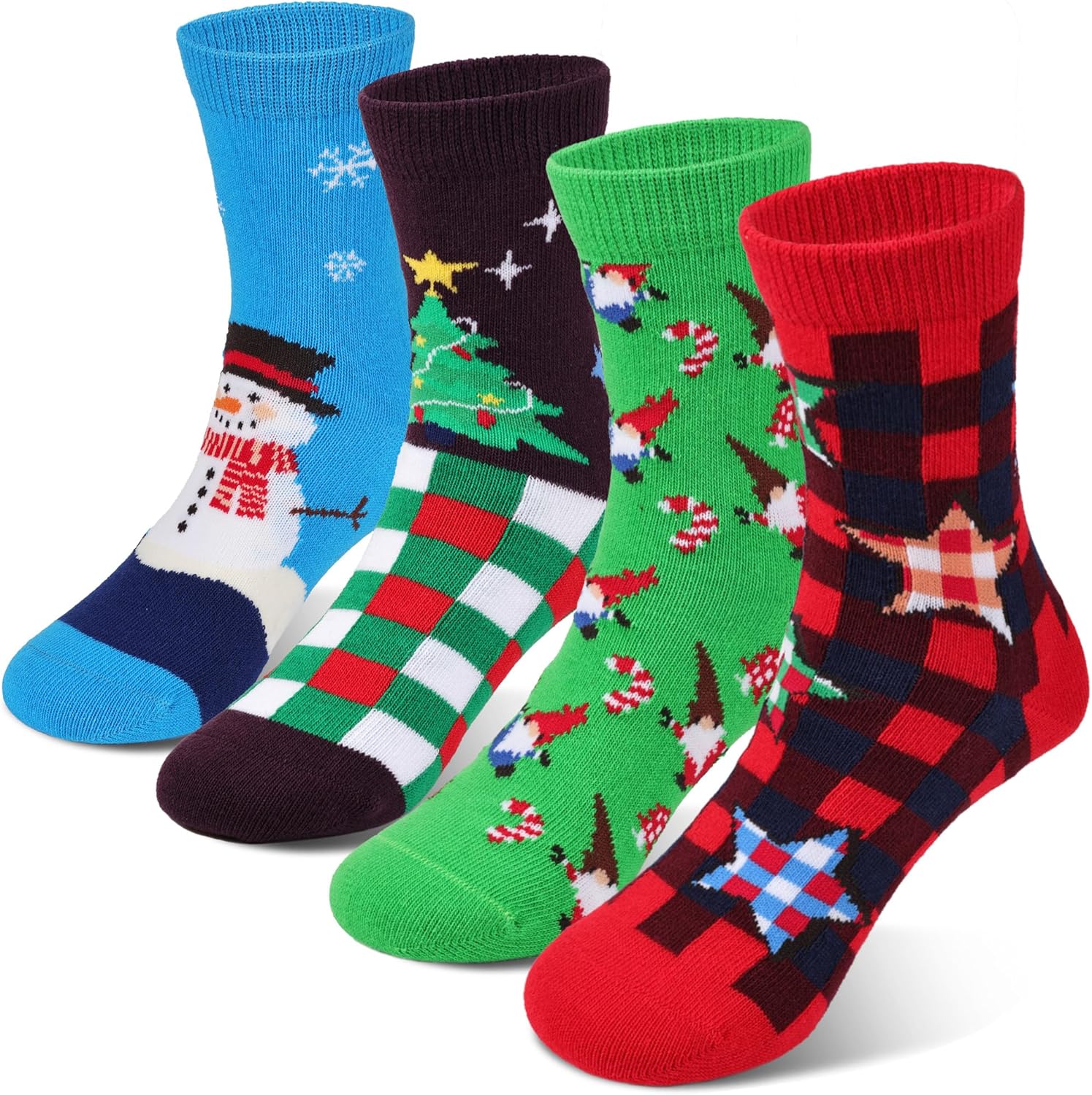 COTTON DAY Kids Boys Crew Dress Socks Bright Colorful Pattern Graphic Print