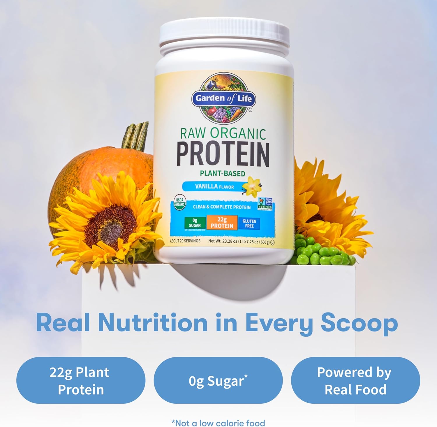 Garden of Life Protein Powder, Vegan Protein Powder, BCAA, Probiotics & Digestive Enzymes, Gluten & Lactose Free, Vanilla, 1.5 LB - Image 3