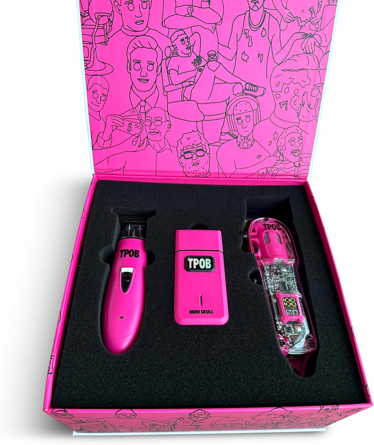 TPOB Slime 2 Candy Pink Clipper Trimmer Shaver Set Barber Hair Clippers in Matte Pink with Taper Blade - Image 2