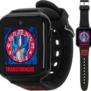 Transformers Kids Smart Watch with Selfie Camera, 10 Changeable Watch Faces, Pedometer, Playable Games, and More – Fun and Functional Wearable Tech for Boys and Girls