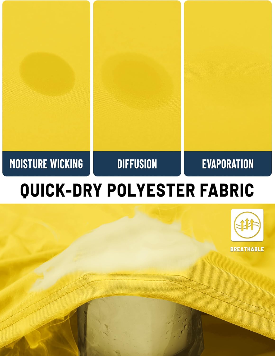 TACVASEN Men's Workout Shirts Short Sleeve Dry Fit Swim UPF 50+ Sun Shirt Crew Neck Athletic T-Shirts Gym T Shirts - Image 5