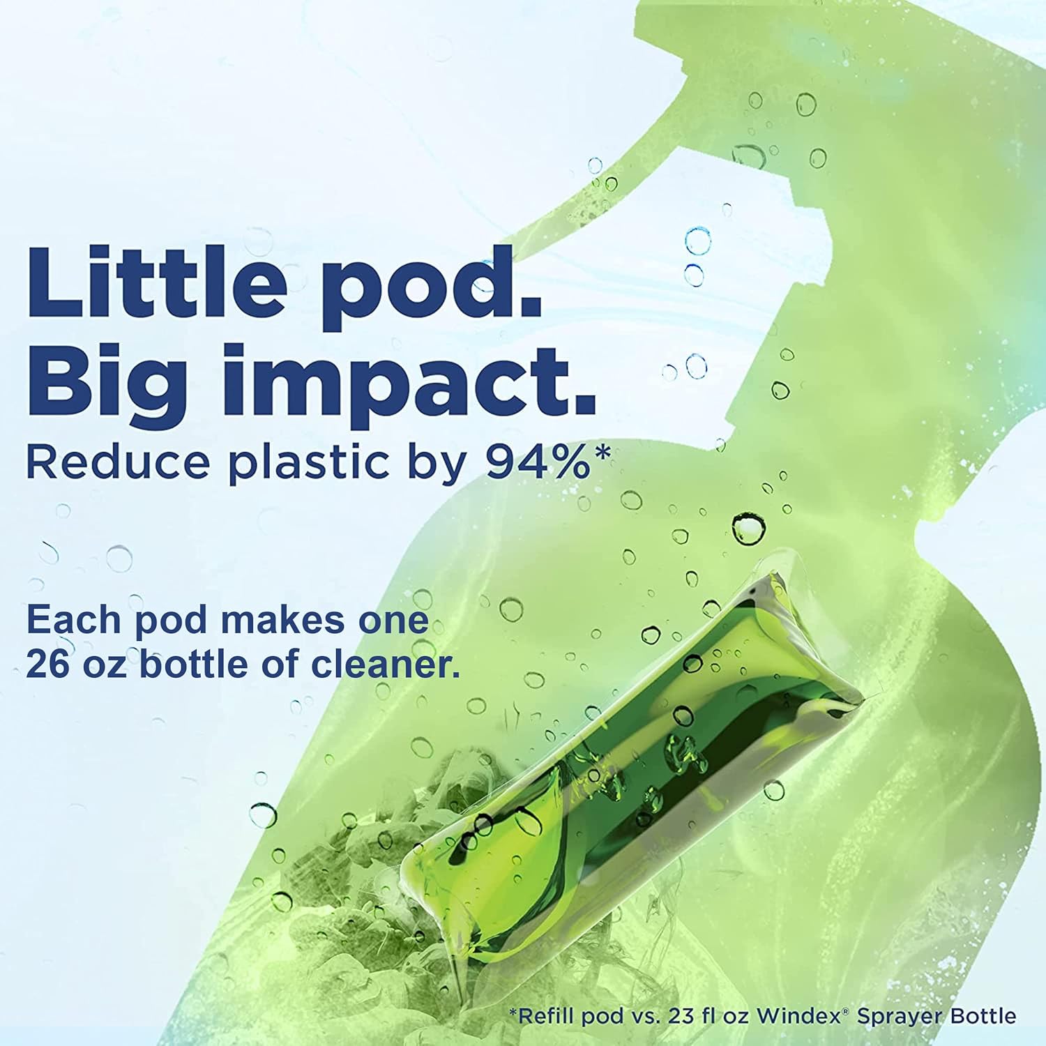 Windex Dissolve Concentrated Pods, Multisurface Cleaner, 3 Concentrated Dissolvable Refill Pods - Image 2