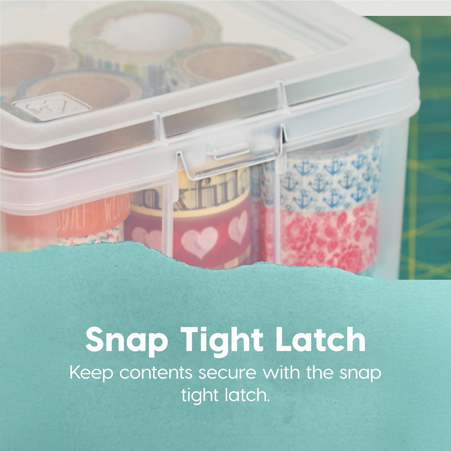 IRIS USA Vertical Plastic Flip Top Storage Containers Bins with Lids for Pantry, Home, Office, Organization, Large, Stackable Hinged Organizer with Latches, Clear, 6 Pack - Image 10