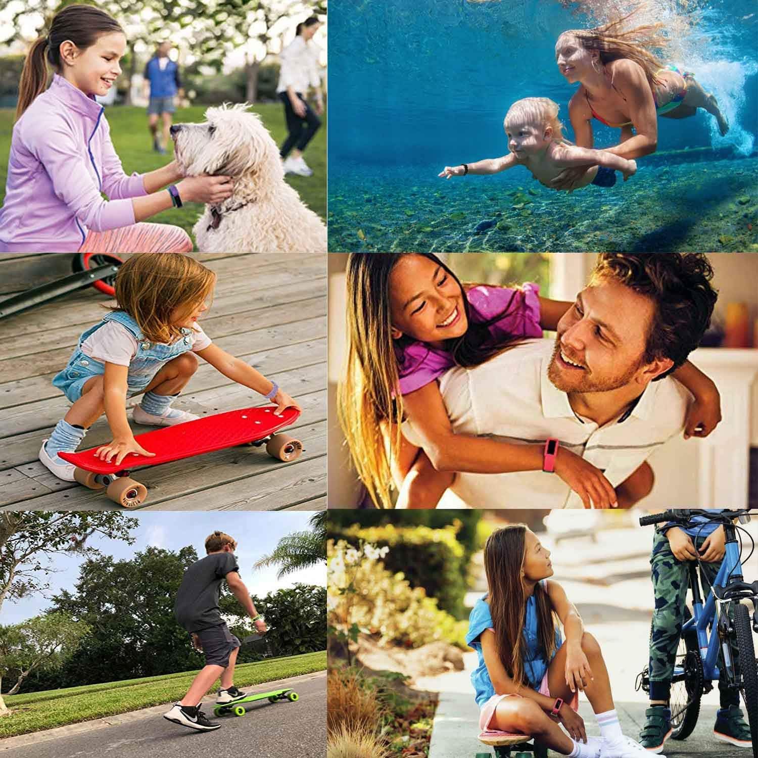 Compatible with Fitbit Ace 2 Bands for Kids 6+, Soft Silicone Waterproof Bracelet Accessories Sport Strap Boys Girls bands Compatible for Fitbit Ace 2 - Image 4