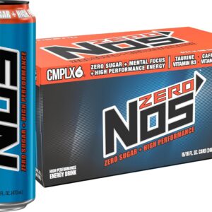 NOS Zero Sugar: High Performance Energy Drink. 16 Fl oz | Pack of 15