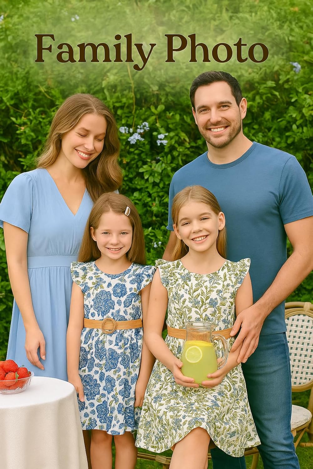 PATPAT Little Big Girls Dress Vintage Boho Floral Ruffle Short Sleeve Casual Swing Dress with Braided Belt - Image 5