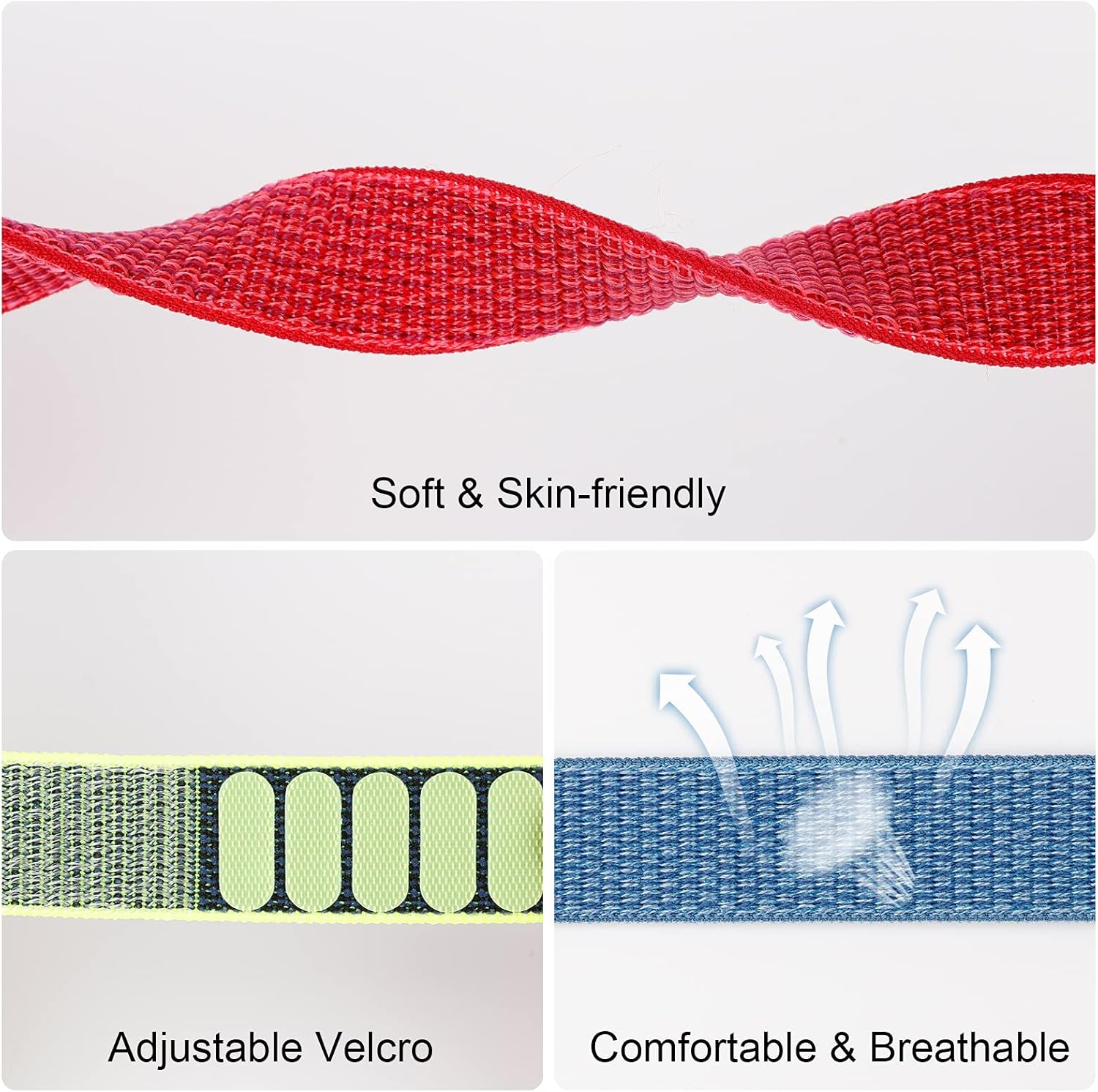 2 Pack Kids Wristband for AirTag, Nylon Watch Band GPS Tracker Holder Protective Case Compatible with Apple Air Tag, Adjustable Anti-lost Bracelet for Toddler Baby Children Elders - Image 5