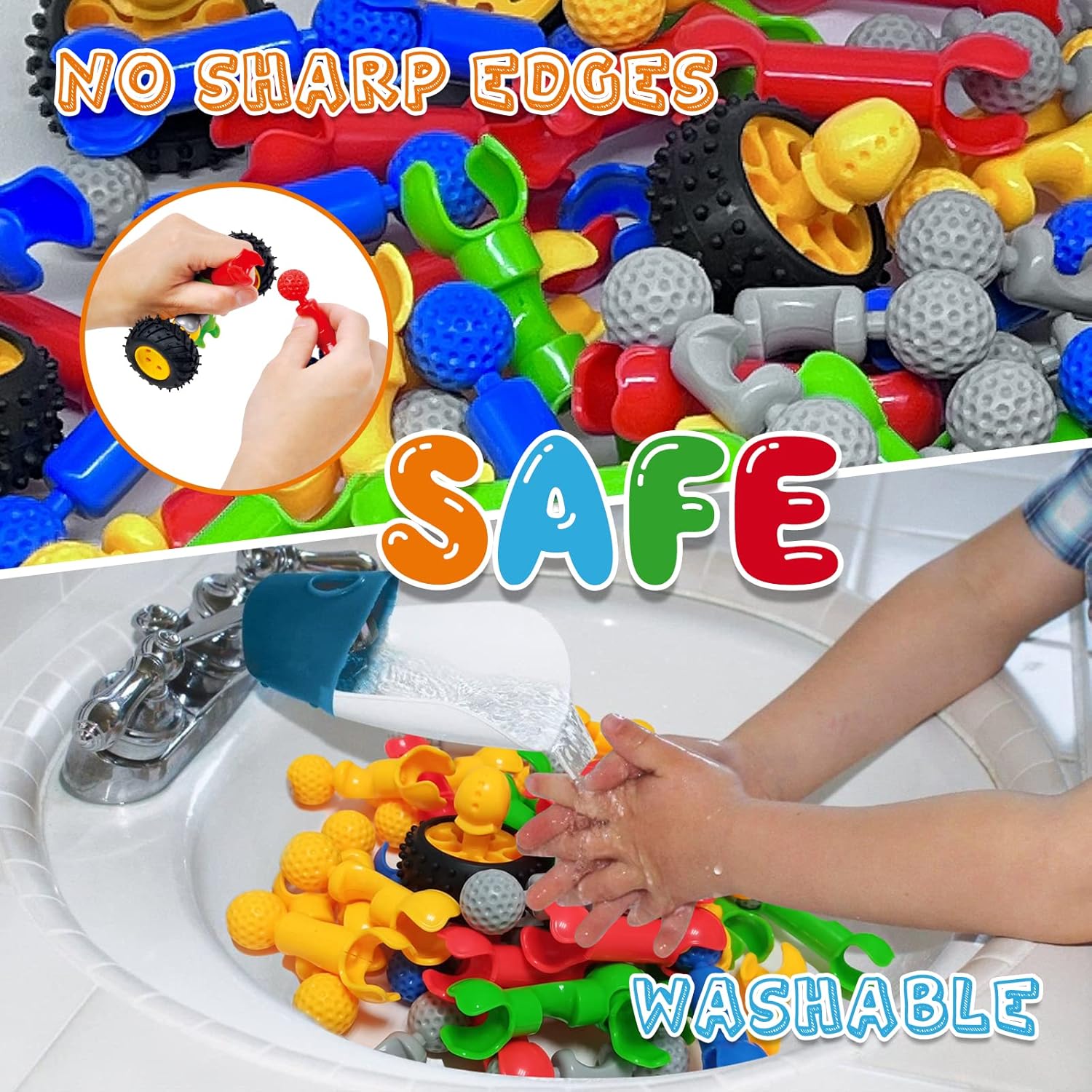 170 Pcs Building Toys for Kids Ages 4-8 with Toy Box Storage, Idea Guide, Building Blocks STEM Toys for 3 4 5 6 7 8 9 Year Old Creative Kids Activity, Christmas Birthday Gifts for Boys Girls - Image 7