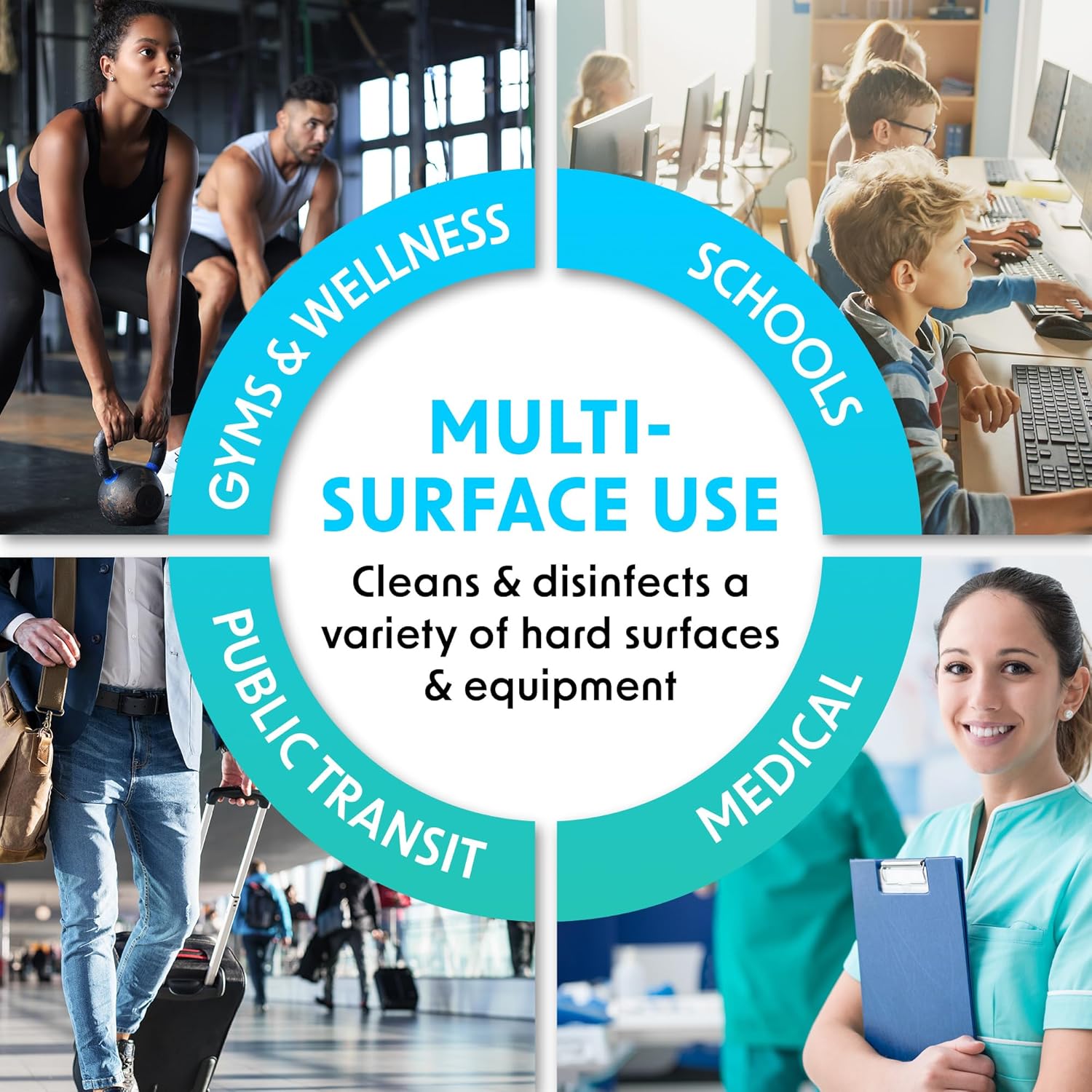 Wipex Disinfecting Surface Wipes - EPA Registered Gym Equipment Cleaner Refills, Safely Kill Germs in 15 Seconds, 800ct Gym Sanitizing Wipes for Wall, Free Standing dispensers, Pack of 4 (3200 Wipes) - Image 3