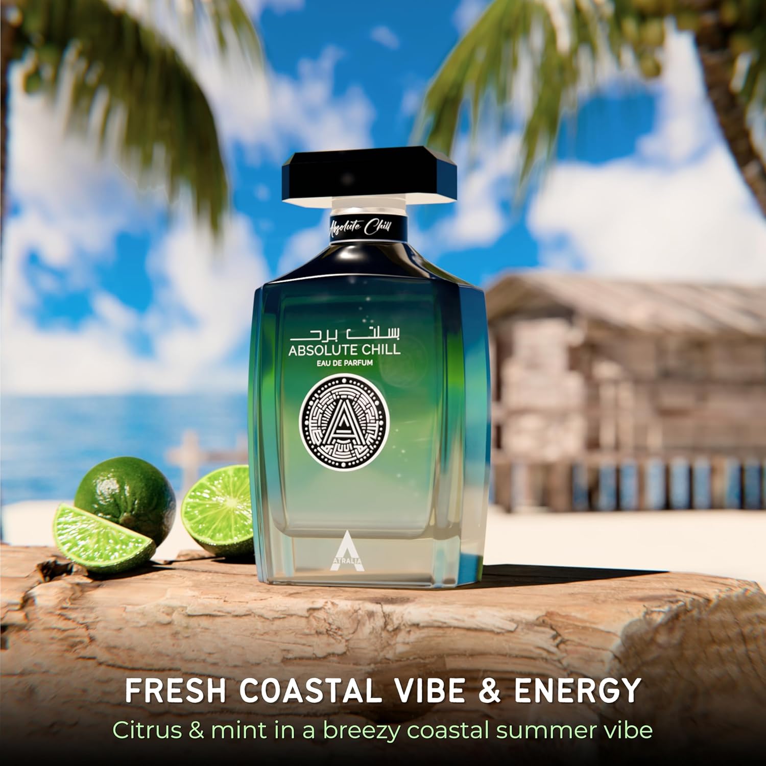 Absolute Chill 100ml EDP – Citrus Mint Perfume for Men & Women | Green Lemon, Mint, Orange, Blackcurrant | Summer Fresh Long-Lasting Fragrance - Image 3