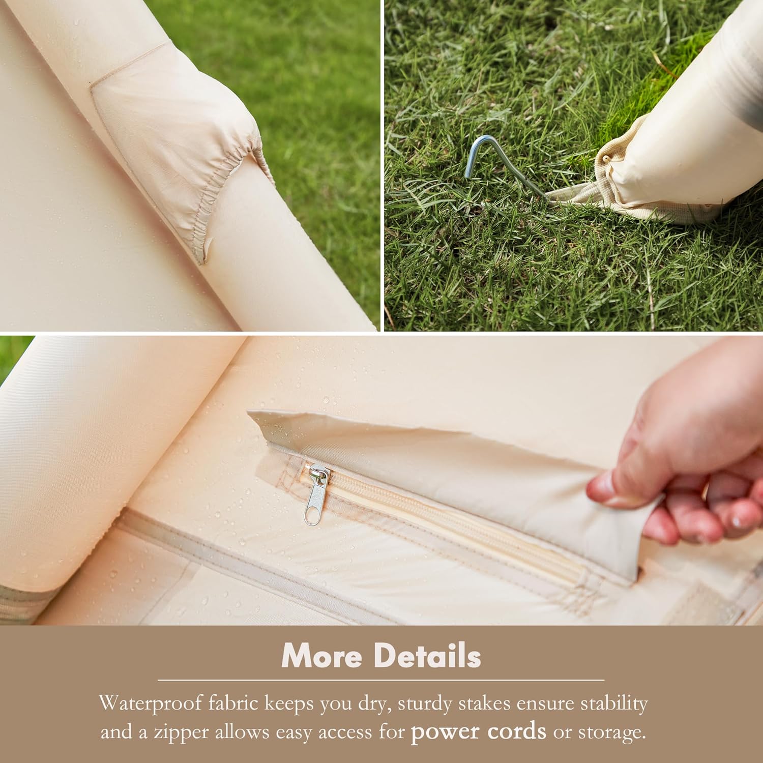 YOLENY Inflatable Camping Tent for 4-6 Person, Easy Setup Portable Water-Resistant Cabin Tent with Mesh Windows & Pumps - Image 5