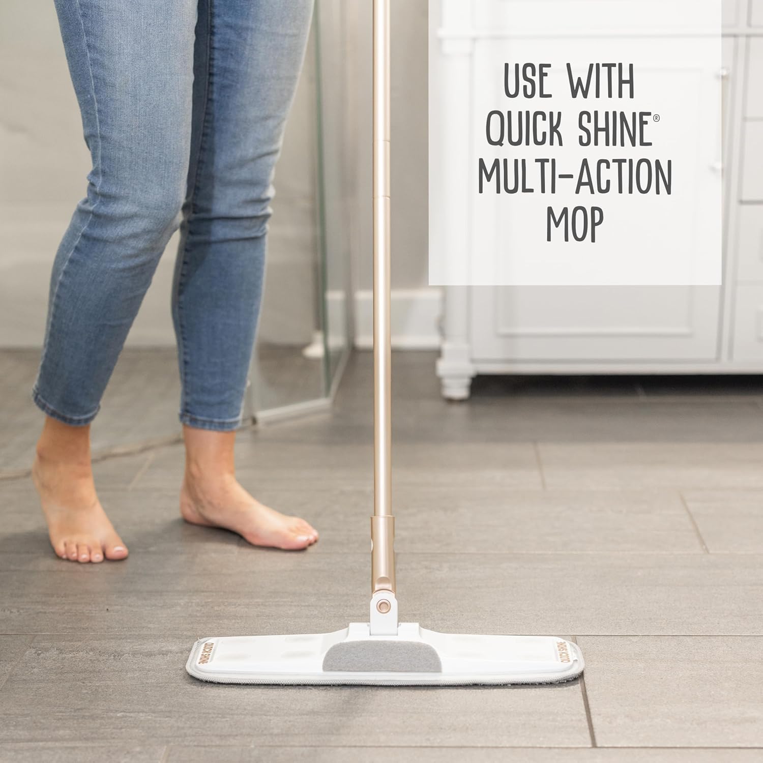 Quick Shine Multi Surface Floor Cleaner & Floor Polish w/Clean Shine Technology 2-27oz Bottles | Use on Hardwood, Laminate, Luxury Vinyl Plank, Tile & Stone | Safer Choice Formulas - Image 9