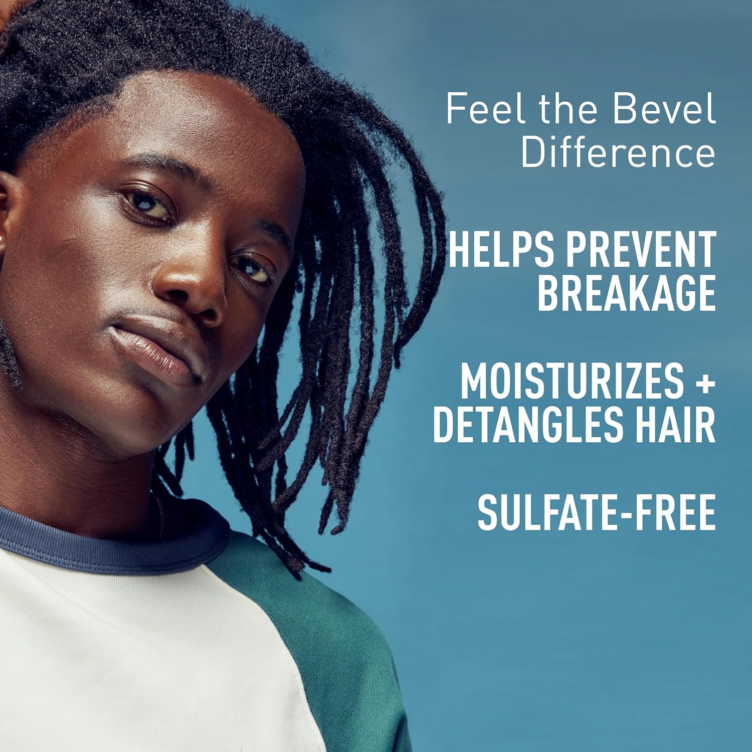 Bevel Hair Conditioner for Men with Coconut Oil and Shea Butter, Sulfate Free Conditioner for Textured Hair, Moisturizes, Conditions and Detangles Hair, 12 Oz (Packaging May Vary) - Image 3