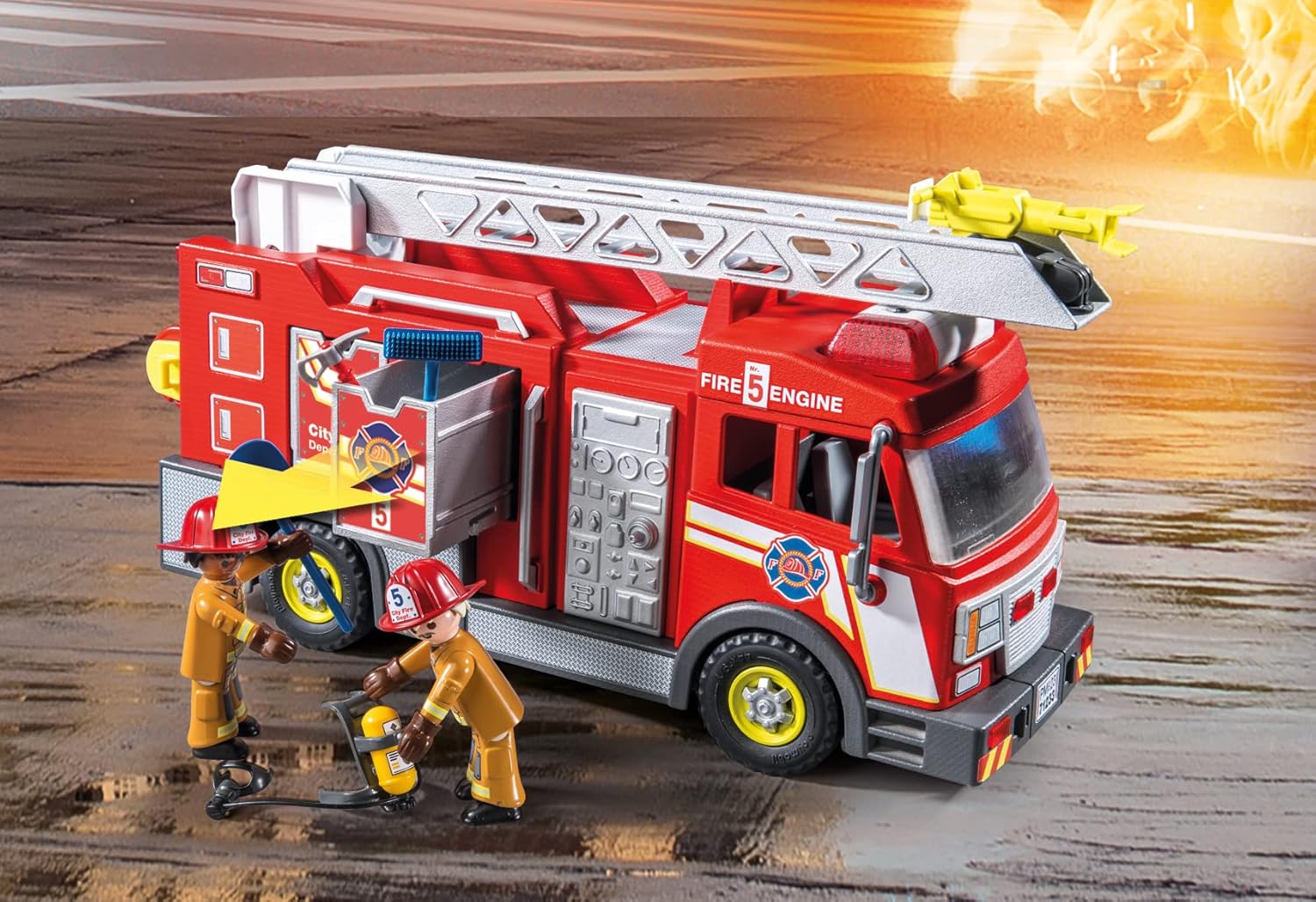 Playmobil Fire Truck with Accessories and 2 Figures - Image 7