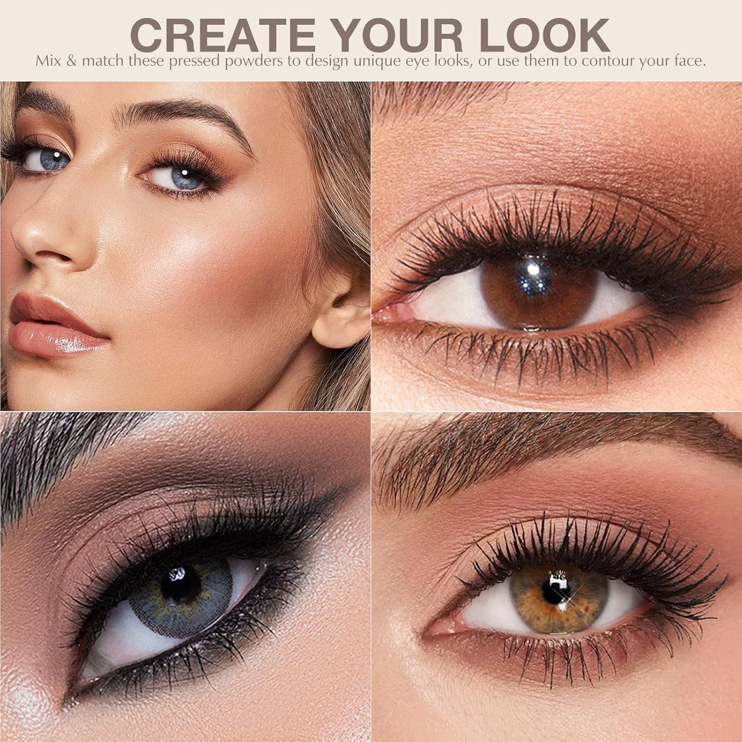 10 Colors Matte Neutral Eyeshadow Palette, Taupe Brown Mauve Nude Eye Shadow for Older Women, Blendable Long Lasting Natural Grey Smokey Eyeshadow Cool Toned Contour Makeup Palette - Image 6