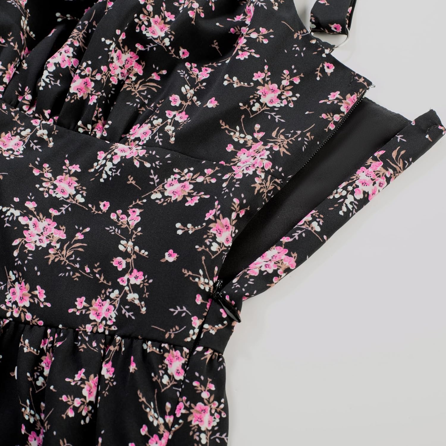 SCARLET DARKNESS Floral Mini Corset Dress for Women Teen 2026 Summer Spring Flowy A-Line Sundress with Pockets - Image 2