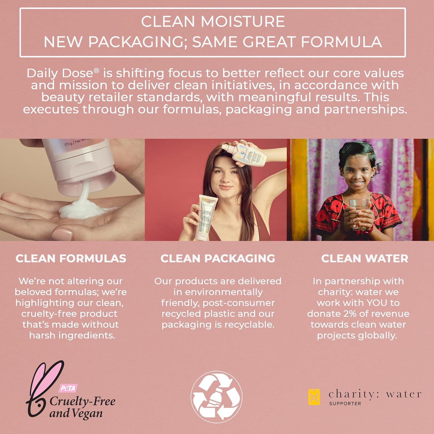 DAILY DOSE Award-Winning Clean Moisture Leave In Conditioner Spray Detangler for Dry, Damaged & Frizzy Hair. Instantly Softens, Smooths & Adds Shine for Kids & Adults. Vegan, Sulfate-Free, Color Safe - Image 4