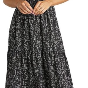 BTFBM Women Casual Summer Dresses 2026 Spring Crew Neck Ruffle Short Sleeve Smocked Floral Boho Flowy Maxi Dress Clothes