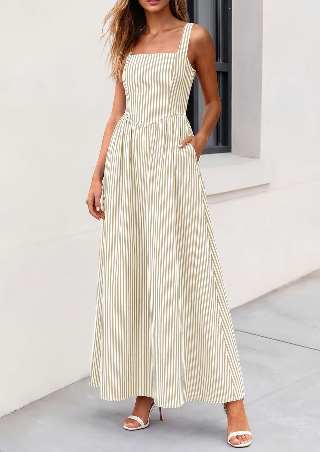 PRETTYGARDEN Women's Maxi Dress Summer Striped Sundress 2026 Spring Smocked A Line Long Flowy Beach Vacation Party Dresses - Image 5