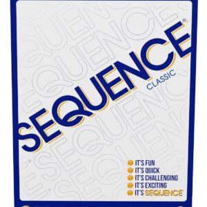 SEQUENCE- Original SEQUENCE Game with Folding Board, Cards and Chips by Jax ( Packaging may Vary ) White, 10.3″ x 8.1″ x 2.31″