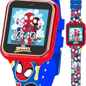 Marvel Spidey and His Amazing Friends Interactive Kids Smart Watch with Camera Games Voice Recorder Calculator Pedometer Colorful Silicone Strap Fits Wrists 5.5″ to 8″