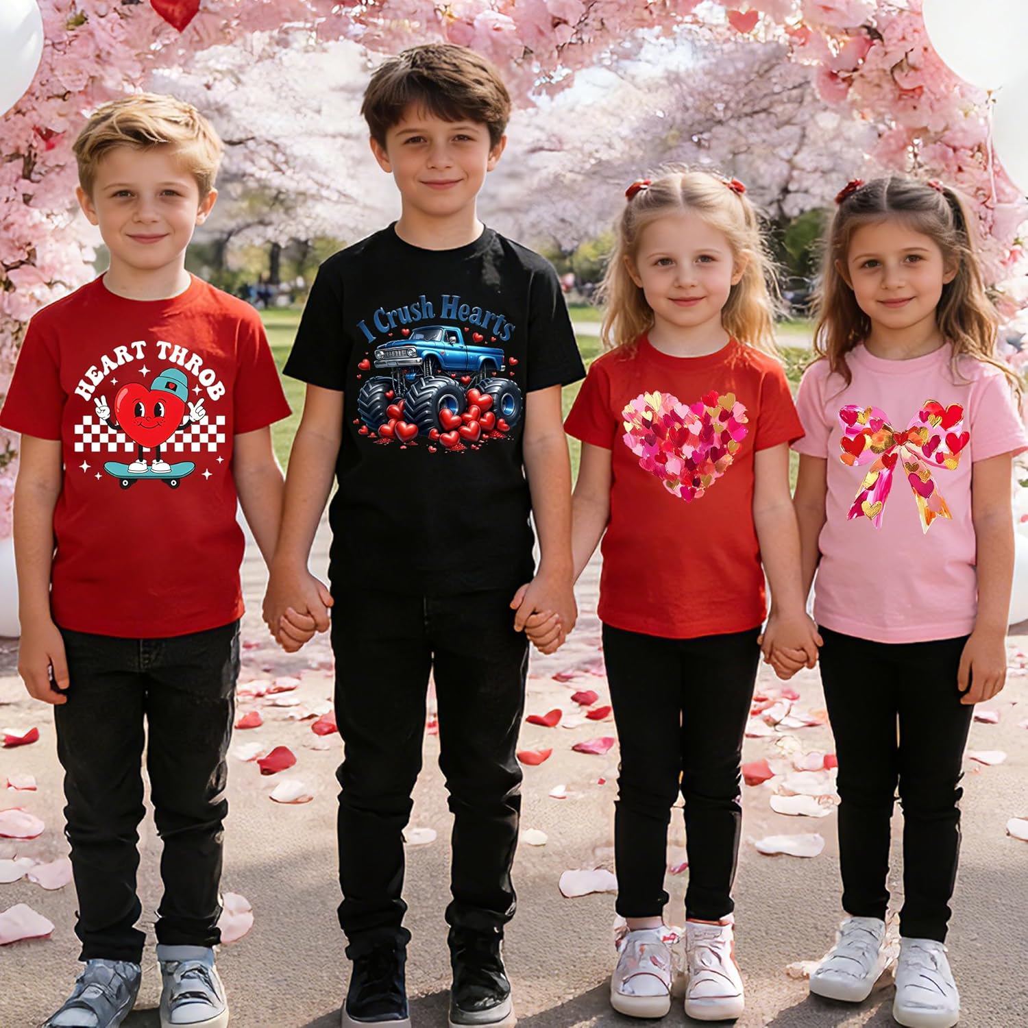 Kids Valentine Shirts Boys Girls Valentines Day Cute T-Shirt Toddler Funny Short Sleeve Graphic Tops 2026 (3T-10T) - Image 5