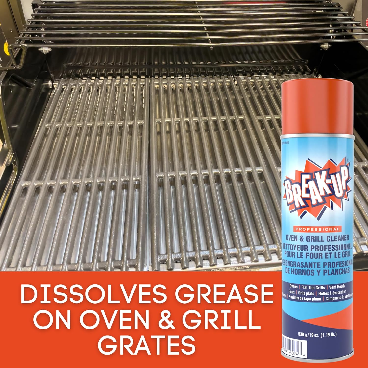 Diversey CBD991206 Break Up Professional Oven & Grill Cleaner, Heavy Duty Spray Removes Baked on Grease, Aerosol, 19-Ounce - Image 9