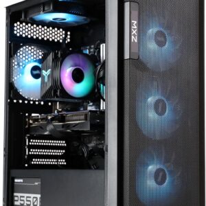MXZ Gaming PC Desktop Computer,I5 13400F 4.4GHz,RTX5060,16GB DDR4 3200,NVME 500GB SSD,6RGB Fans,Win 11 Pro Ready(I5 13400F | RTX5060)