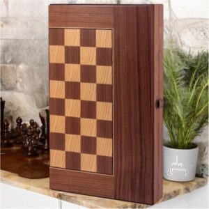 19″ inch Gorgeous Backgammon Sets for Adults 100% Handmade Wood Art Wooden Board Game Set | Solid Rosewood Gift for Him, Dad, Anniversary