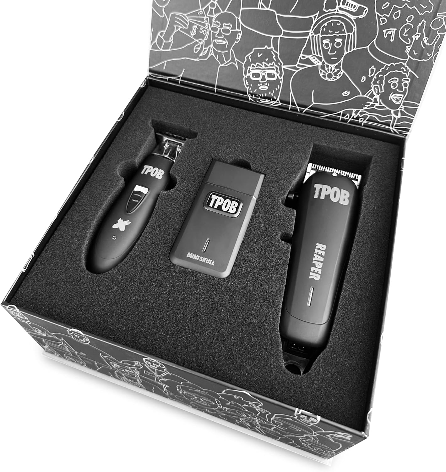 TPOB Slime 2 Black Clipper Trimmer Shaver Set Barber Hair Clippers for Men 6800 RPM with Rubber Case - Image 2