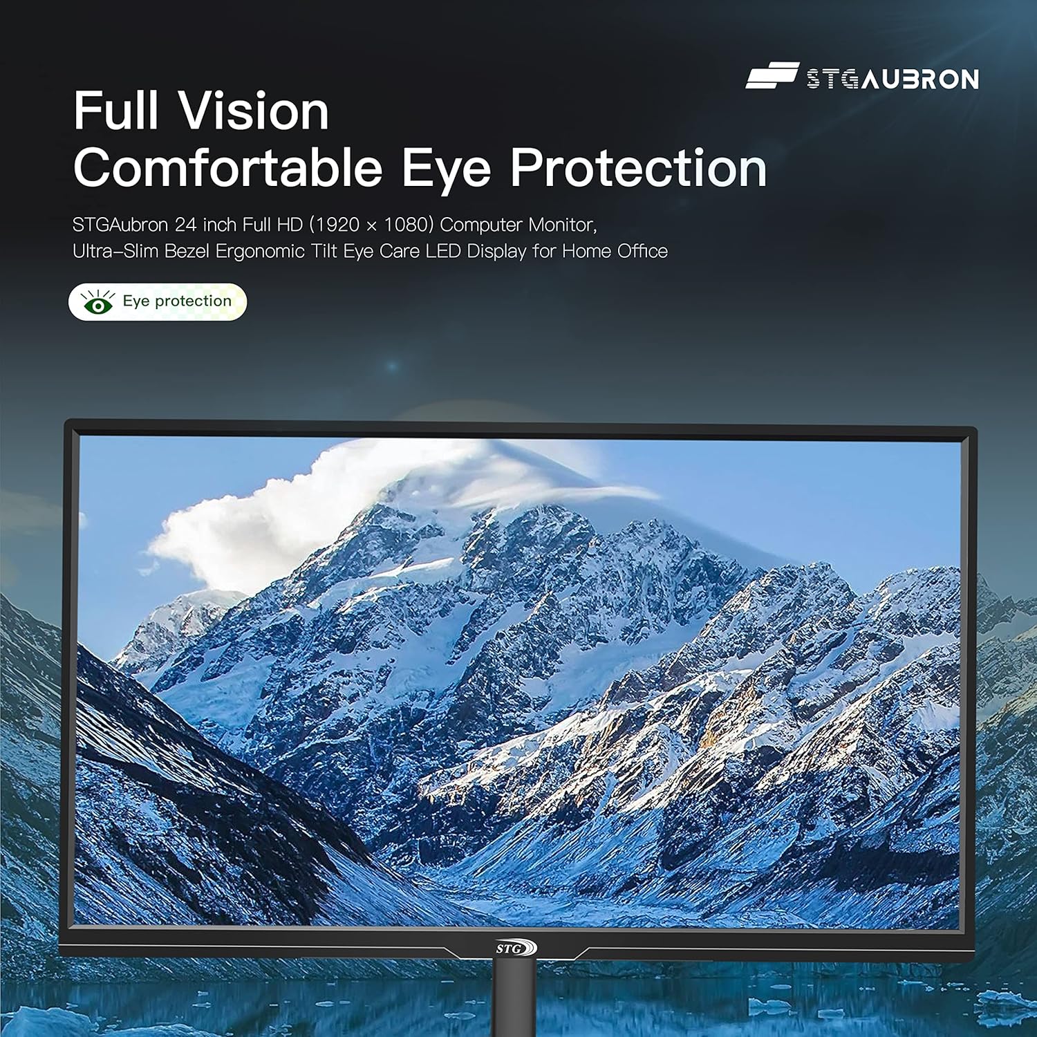 STGAubron Gaming PC Bundle with 24 Inch FHD LED Monitor-Radeon RX 580 8G, Intel Core I7 up to 3.9GHz,16G RAM, 512G SSD, RGB Fan x6, Windows 11 Home - Image 8