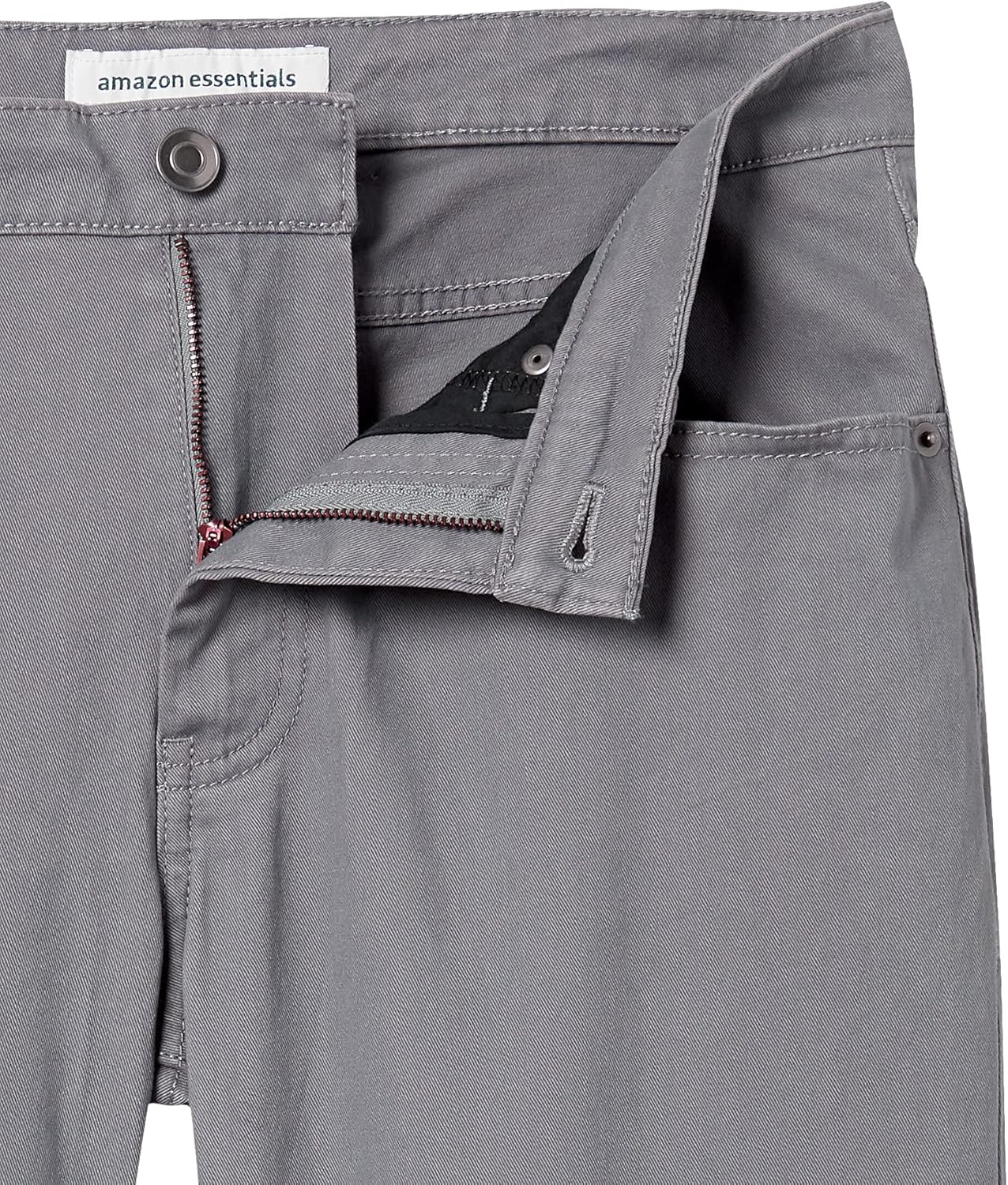 Amazon Essentials Men's Standard Slim-Fit 5-Pocket Stretch Twill Pant, Dark Grey 32W x 30L - Image 8