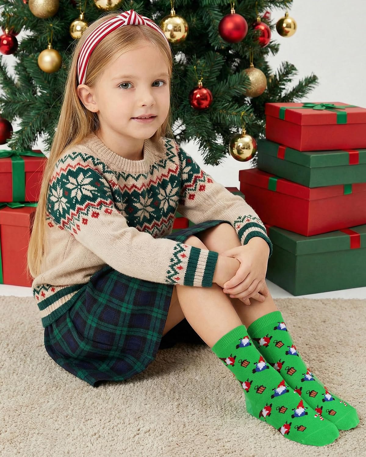 COTTON DAY Kids Boys Crew Dress Socks Bright Colorful Pattern Graphic Print - Image 3