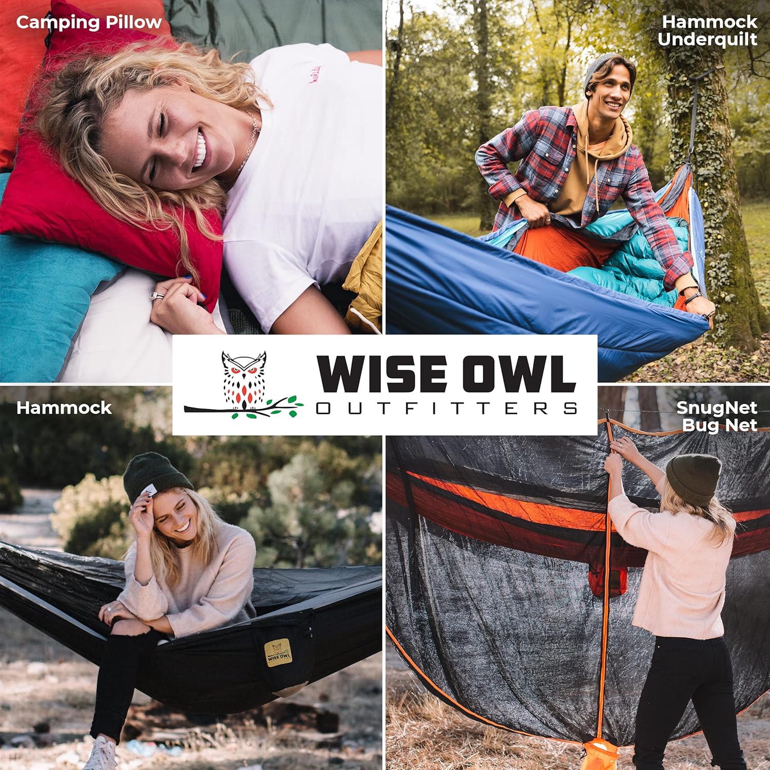Wise Owl Outfitters Camping Hammock – 500lbs Portable Hammock with Tree Straps - Travel, Backpacking, Hiking, Outdoors Camping Gear - Single or Double - Image 6