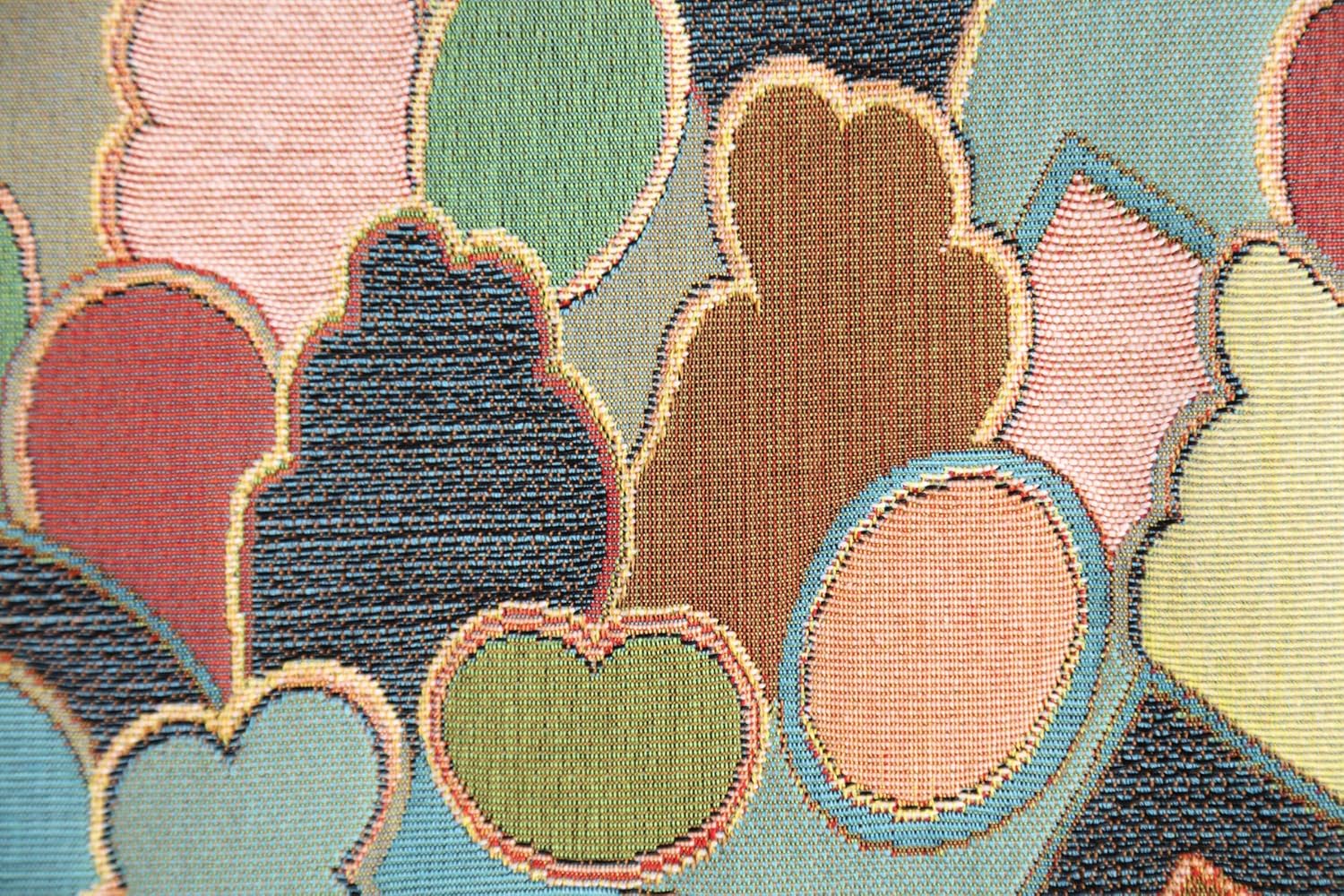 Charlotte Home Furnishings Throw Pillow Cover 19x19 - Blue Footprint Cushion Case - Cotton Jacquard Woven Fabric - Colorful Modern Accent Pillow - Abstract Art Deco Design for Living Room Decor - Image 5