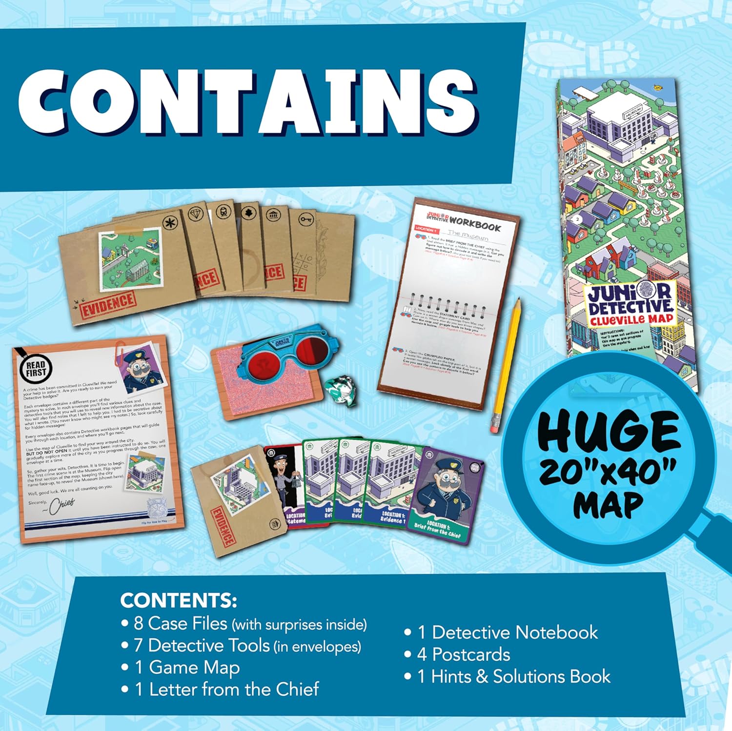 Junior Detective Mysteries Board Game for Kids Ages 8 and Up, Classic Family Mystery Game for 1 Plus Players - Image 3