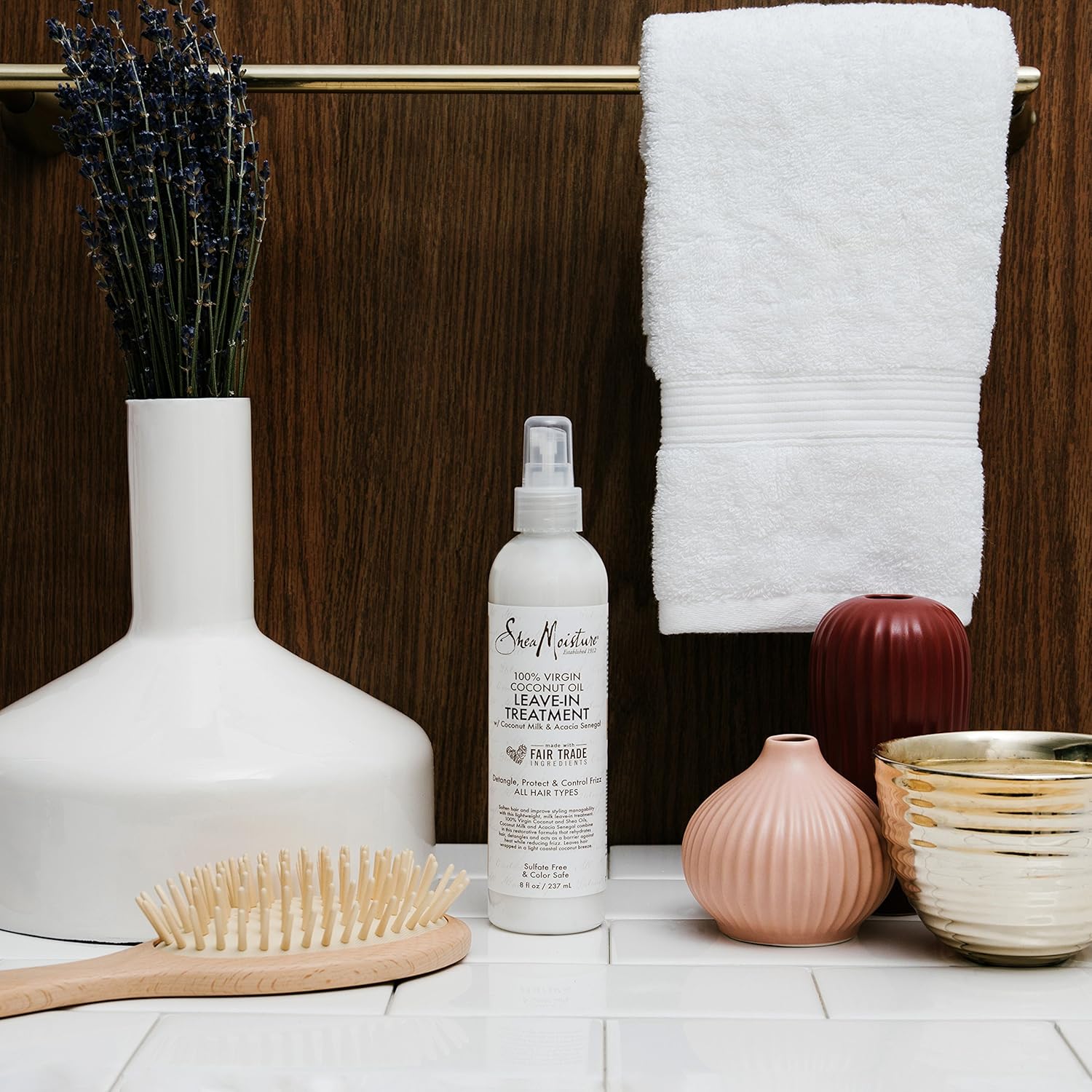 Shea Moisture 100% Virgin Coconut Oil Leave-in Treatment, Shine Curly and Tame Frizz for Tangle-Free Hair, All Natural certified Organic, 8 Ounce - Image 6