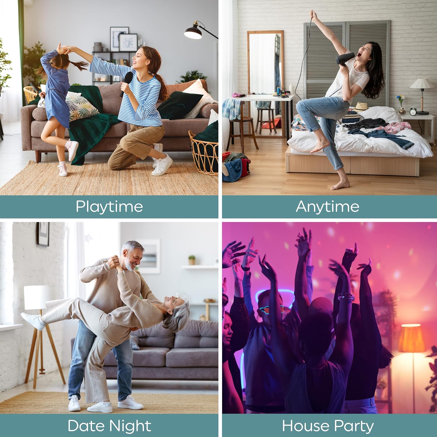 GE LED+ Color Changing Speaker LED Light Bulb, BR30 Indoor Floodlight Bulb, Soft White and Multicolor (1 Pack) - Image 5