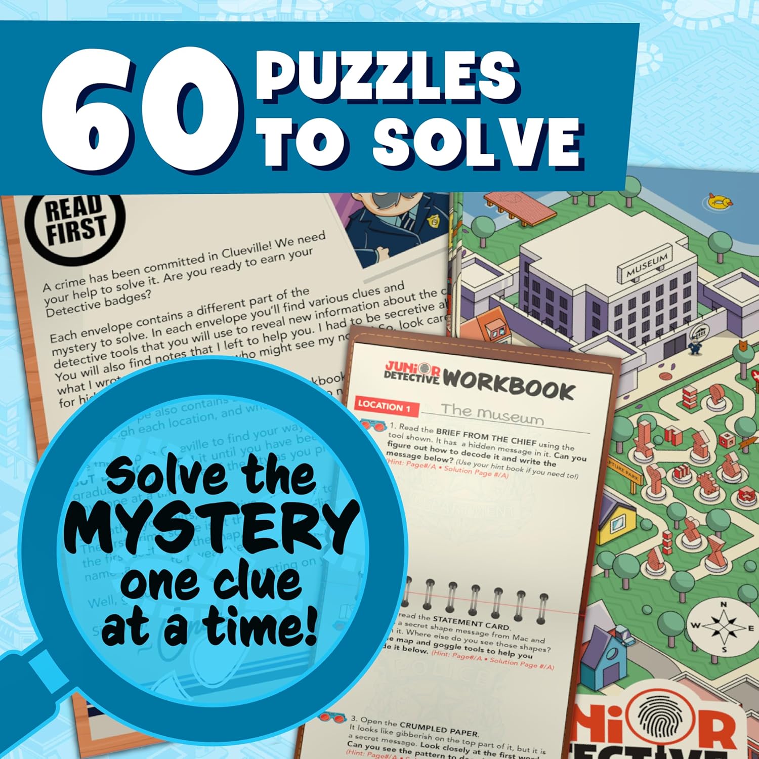 Junior Detective Mysteries Board Game for Kids Ages 8 and Up, Classic Family Mystery Game for 1 Plus Players - Image 2