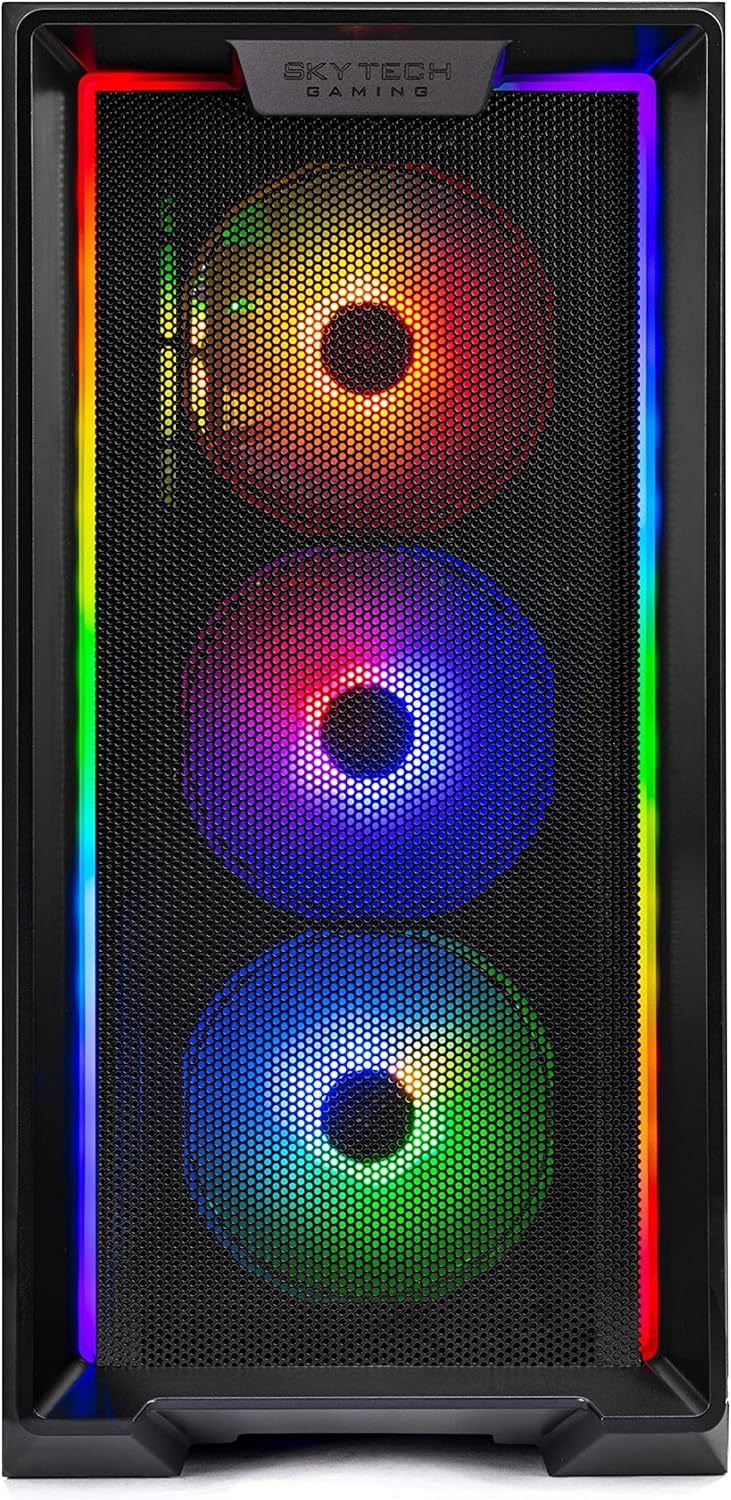 Skytech Nebula Gaming PC Desktop, Ryzen 5 5500 3.6 GHz (4.2GHz Turbo Boost), NVIDIA RTX 4060 8GB GDDR6X, 1TB SSD, 16GB DDR4 RAM 3200, 650W Gold PSU, Wi-Fi, Win 11 Home - Image 2