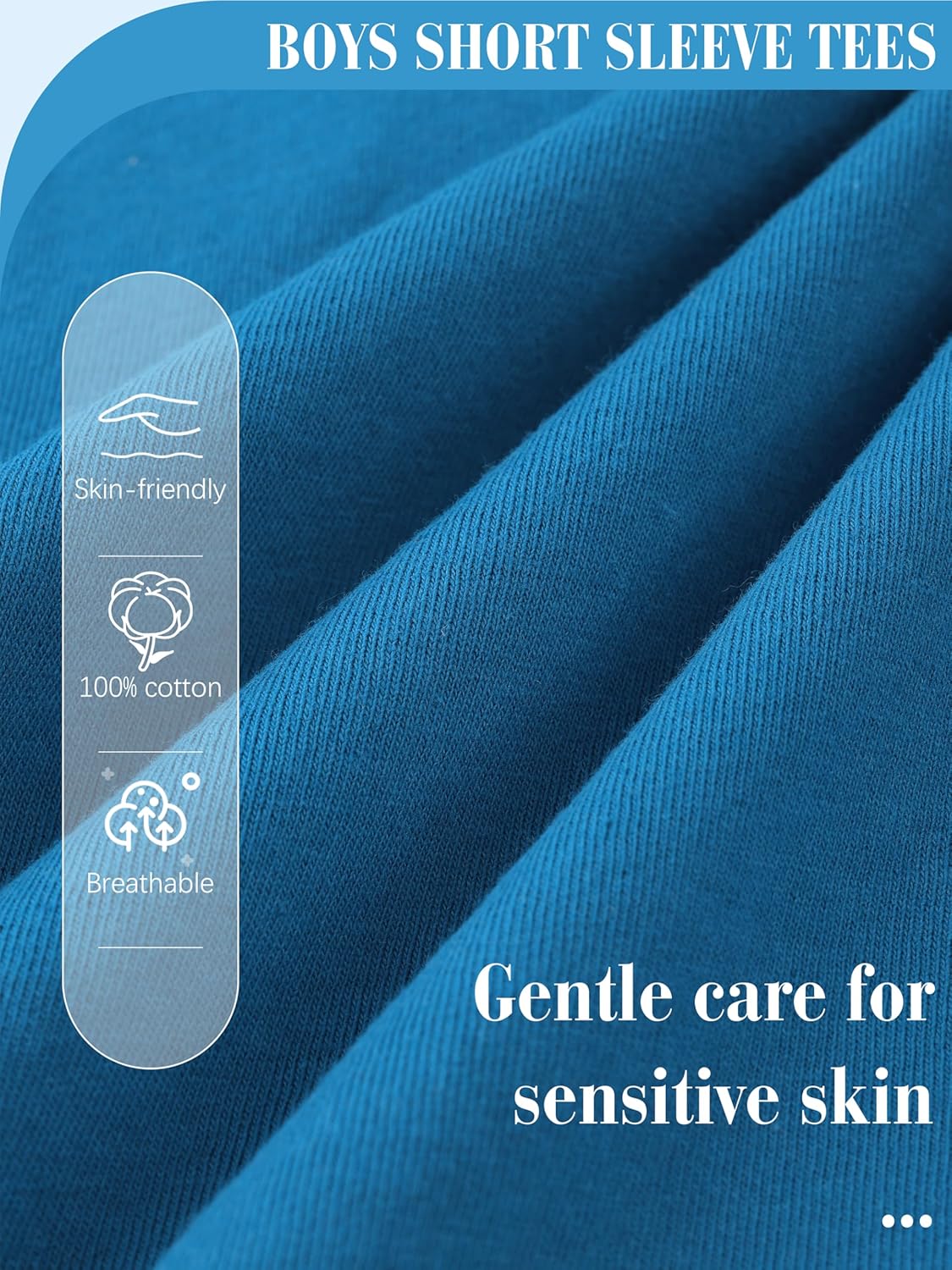 Poroka 4 Pack Toddler Boys Short Sleeve T-Shirts Crewneck Tee Shirts Cotton Cartoon Graphic Tops Tees Excavator Dinos Animal - Image 5