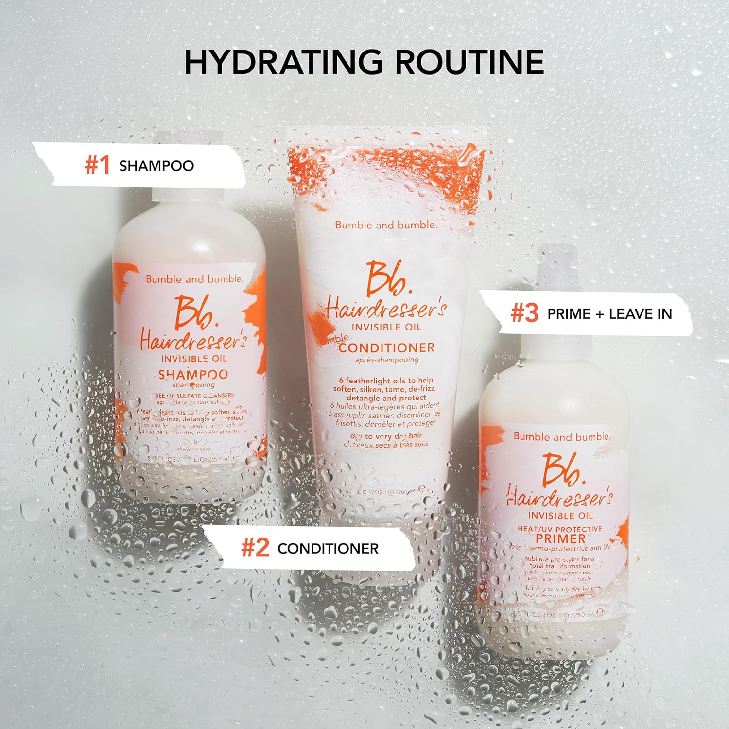 Bumble and bumble. Hairdresser's Invisible Oil Heat/UV Protection Leave-In Conditioner Hair Primer | Hydrating, Anti Frizz, Color Safe | Straight, Coily | With Argan Oil + Coconut Oil - Image 9