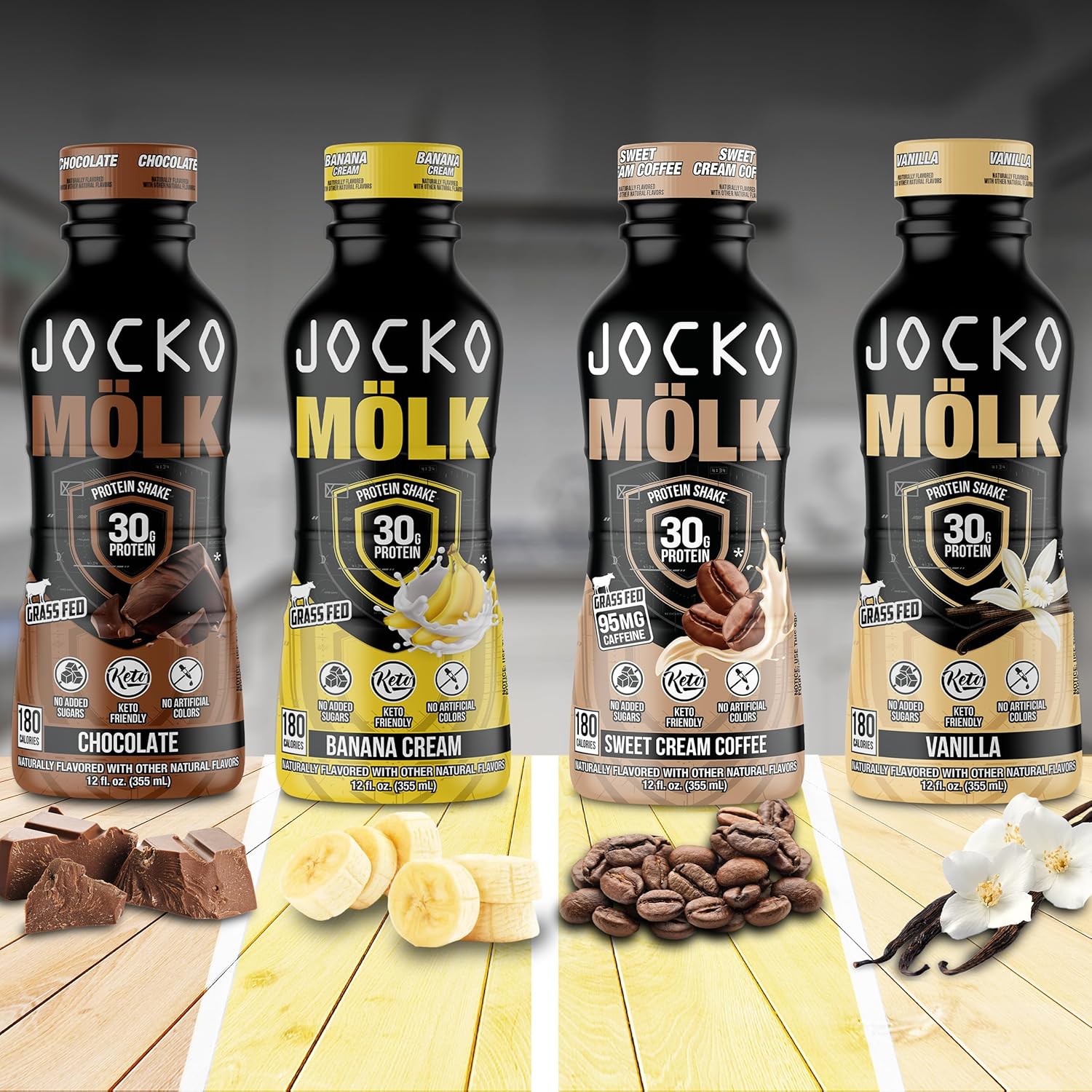 Jocko Mölk 30g Grass Fed Protein Shakes – No Added Sugar Protein Drinks KETO Friendly - Ready to Drink 12 FL Oz (Pack of 12) Chocolate - Image 7