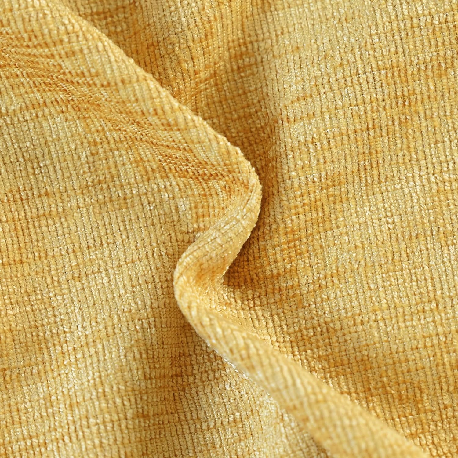 CaliTime Throw Pillow Covers Decorative 20 X 12 Inches Pack of 2 Cozy Solid Dyed Soft Chenille Cushion Cases with Pom Poms for Couch Sofa Bed Living Room Home Gold - Image 2